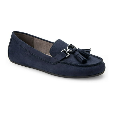 Aerosoles Deanna Women's Loafers Color: Navy Faux Suede Size: 6