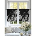 thumbnail image 4 of White Dandelion Sheer Curtains 45 Inch Length 2 Panels Set Window Treatments, Spring Flowers Botanical Vintage Black Rod Pocket Semi Curtains for Living Room/Bedroom/Kitchen Décor, 104"W x 45"L, 4 of 7