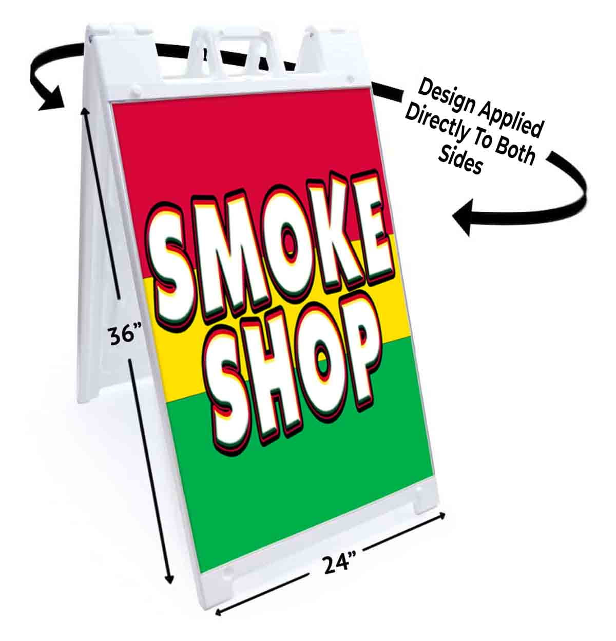 Smoke Shop (24 X 36) Standard A-Frame Signicade, Includes Decal
