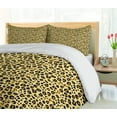 thumbnail image 5 of Ambesonne Yellow Brown Duvet Cover Set, Leopard Animal Print, 2-Calking, Pastel Yellow Dark Mauve, 5 of 7