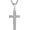 Silver, variant on Mens Iced Out Cross Cz Inlay Pendant 18k Gold Plated Stainless Steel Hip-Hop Necklace 24"