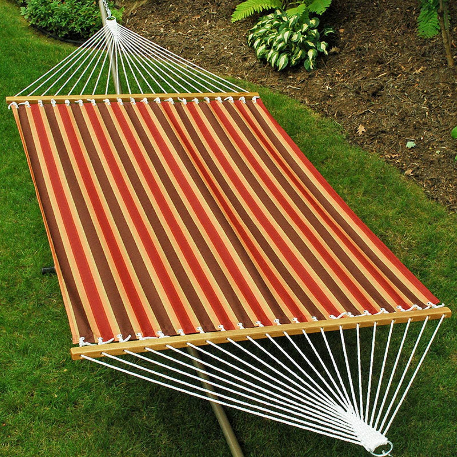 Algoma 13 ft. Fabric Double Hammock - Autumn Stripe