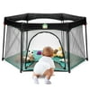 Pack and Play Portable Playard Play Pen for Infants and Babies - Lightweight Mesh Baby Playpen with Carrying Case - Easily Opens with 1 Hand by BabySeater