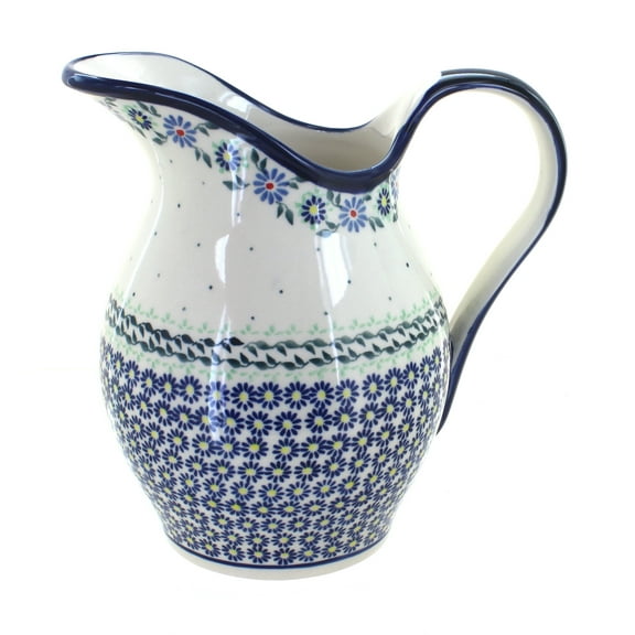 Blue Rose Polish Pottery Petite Bouquet Pitcher