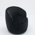 thumbnail image 7 of ARCTICSCORPION Modern Metal Solid Swivel Accent Chair with Padded Cushion, Black, 7 of 7