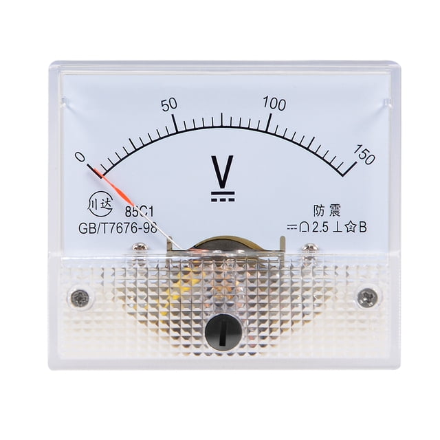 Unique Bargains DC 0-150V Analog Panel Voltage Gauge Volt Meter 85C1 2.5% Error Margin