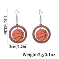 thumbnail image 3 of GHSOHS Silver Earrings Fashion Street Wind Volleyball Football Baseball Basketball Earrings Female Gold Earrings Party Jewelry Gift Blue Earrings Fashion Earings Ear Ring, 3 of 9