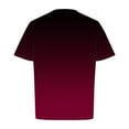 thumbnail image 5 of QQAMB Mens Gradient T-Shirt Short Sleeve Ombre Color Crewneck Shirt Slim Fit Casual Sports Tee Lightweight Summer Basic Tops Red 4XL, 5 of 5