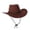 Dark blue, variant on VLOOCKLW Men's Classic Western Brown Cowboy Hat with Leather & Metal Embellishments Outdoor Travel Sun Hat Casual Daily Wear Cap