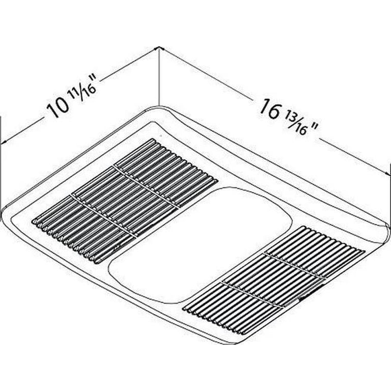 Delta BreezRadiance RAD80L 80 CFM Exhaust Bath Fan with Light and Heater -  Walmart.com