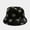 Black, variant on IDALL Winter Faux Fur Fuzzy Bucket Hat Fluffy Warm Hat for Women Men Beige One Size