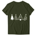 thumbnail image 3 of Navidad Mujeres Tops, Cuello Redondo Manga Corta Impresa Camiseta, Vintage Holiday Humor Tee Top, 3 of 4