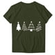 thumbnail image 3 of Navidad Mujeres Tops, Cuello Redondo Manga Corta Impresa Camiseta, Vintage Holiday Humor Tee Top, 3 of 4