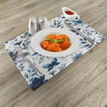 thumbnail image 2 of Ambesonne Blue Place Mats Set of 4, Watercolor Leaf Berries Flower, Standard Size, Blue Grey and Dark Turquoise, 2 of 5