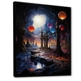 thumbnail image 2 of Designart "Bizare Cosmic Encounter Surreal" Cityscapes Floater Framed Wall Decor, 2 of 7