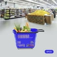 thumbnail image 6 of 6PCS Durable Large Shopping Basket Set w/Handle Rolling Shopping Carts 35L Blue, 6 of 24