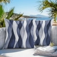 thumbnail image 4 of Blue Ripple Outdoor Pillow Covers Pack of 2 Abstract Gradient Watercolor Modern Waterproof Throw Pillow Covers Decorative Cushion Cases for Patio Garden Tent Balcony Couch 20x20 inch, 4 of 8