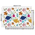 thumbnail image 6 of Starfish Coral Ocean Inspired Table Mats, Heat Resistant Flax Fabric, Machine Washable and Wrinkle Free Nautical Placemats for Summer Seaside Dining Table, Set of 4, 6 of 6