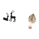 thumbnail image 5 of Estatua de reno, escultura de resina, figura artística con base de madera, artesanía abstracta, ideal para oficinas, salas de estar, dormitorios y fie, 5 of 8