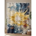 thumbnail image 4 of Impressionist Style Shower Curtain Set ，Waterproof Fabric Shower Curtains Modernism Gold Blue Soft Abstract Shower Curtains for Bathroom,Bathroom Decor 54x"78", 4 of 6