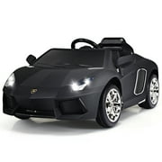 Gymax 12V Lamborghini Aventador Licensed Electric Kids Ride On Car RC w/Lights & Music