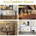 thumbnail image 5 of MOAMUN 3Pcs Thinker Collectible Figurines Gold Abstract Art Sculpture, Golden Reading Women Modern Shelf Decor Accent Decoration, Resin Statue Bookshelf Display for Home Office Room Table Desktop, 5 of 7