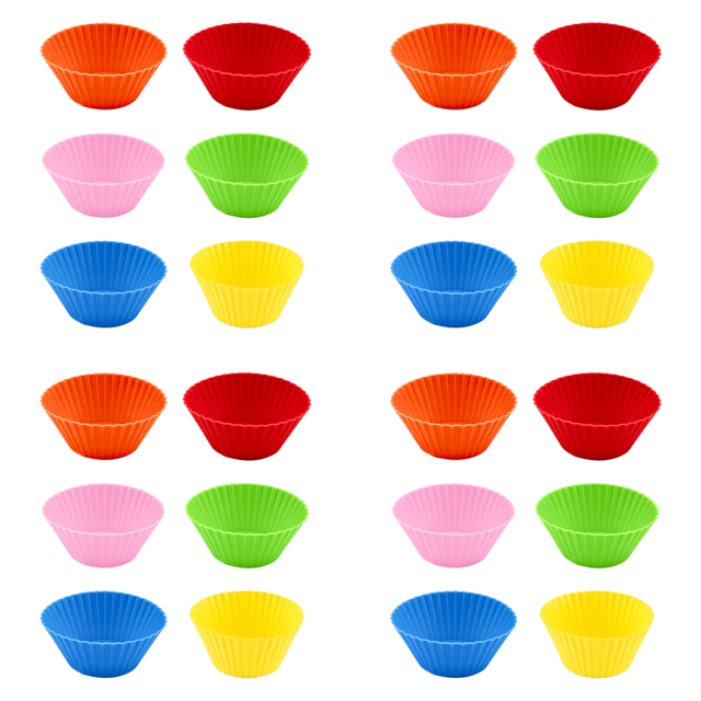 12 Piezas Moldes Reutilizables Silicona para Hornear Magdalenas Y Fiestas Halloween