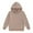 Khaki, variant on Kiijoy Toddler Girls Solid Hoodie Cotton Casual Hooded Sweatshirt Pullover Top, Sizes 2-3