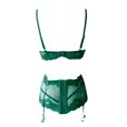 thumbnail image 4 of Gibobby Ropa interior mujer Tanga de Encaje Nueva Ropa Interior Sexy Lencería Tanga Flor Ropa de Dormir Sujetador de Íntimos Bustier Lingerie(Verde, G), 4 of 5