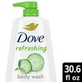 Dove Refreshing Long Lasting Gentle Body Wash, Cucumber and Green Tea