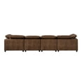 thumbnail image 3 of Audrey Modular - Wedge w/1 Pillow in 2-Tone Mocha Polished Microfiber, 3 of 3