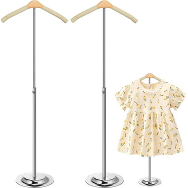 2 Pcs T Shirt Display Stand, Adjustable Child T Shirt Display Shirt Rack Flexible Shoulder Stand Portable Clothes Hanger Clothing Hanging Rack for Garment Coat Retail Vendor