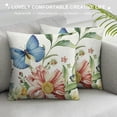 thumbnail image 3 of PHYHOO  Garden Floral Pillow Covers Flower Leaves Decorative Pillows Case Polyester Linen Cushion Covers for Couch Sofa Garden Patio Decor, 3 of 5