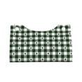 thumbnail image 3 of Uemuo Green White Christmas Tree Lumberjack Plaid Pattern Tissue Box Cover Holder, Triangle with Bottom Belt - PVC Leather Decorative Organizer for Tabletop, Bathroom, Car, Office, 3 of 9