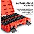 thumbnail image 3 of NEIKO 02431A 3/8” Drive SAE and Metric Deep Impact Socket Set | 21 Pieces | SAE 5/16” to 3/4” | Metric 7mm to 19mm | Premium Cr-V Steel | 6-Point Hex Design | Corrosion Resistant Coating, 3 of 6