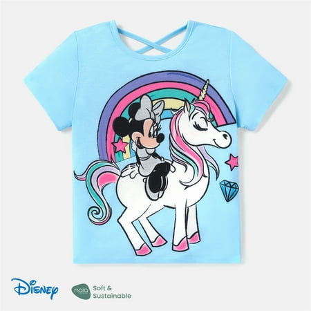

Disney Minnie Mouse Toddler/Kid Girl Character Print Crisscross Back Short Sleeve T-Shirt