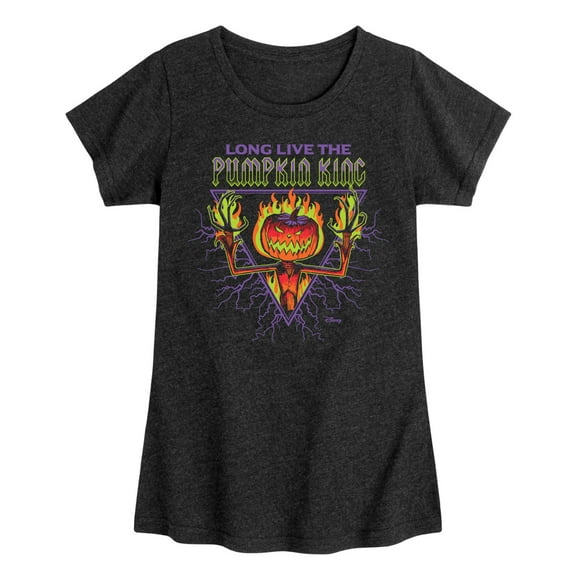 Disney - The Nightmare Before Christmas - Long Live the Pumpkin King - Toddler & Youth Girls Short Sleeve T-Shirt