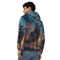 thumbnail image 4 of Naloa Moonlit Night Sky Wolf Men’s Hoodies, Zip up Hoodie, Sweatshirts,Hoodies for Men Sizes S-3XL-X-Large, 4 of 5