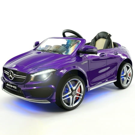 2019 Mercedes Benz CLA 12V Ride On Car for Kids w/ Remote Control, | Kids Car to Ride Licensed Kid Car to Drive - Dining Table, Leather Seat, Openable Doors, LED (Best Saloon Car 2019)