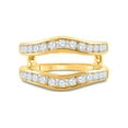thumbnail image 2 of FB Jewels 14kt Yellow Gold Womens Round Diamond Wedding Wrap Ring Guard Enhancer 1 Cttw, 2 of 4