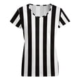 thumbnail image 5 of Black And White Vertical Women's Blouse Short Sleeve Women's Top T-Shirt Spring Summer Clothes, 5 of 7