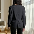 thumbnail image 5 of BLVB Women's Long Sleeve Shirts Oversized Tunic Tops Trendy V Neck Pullover Fashion Clothes Outfits, 5 of 5