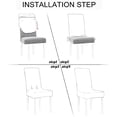 thumbnail image 4 of Lojalitet Fundas Elásticas para Sillas de Comedor - Juego de 4 Fundas Universales Extraíbles y Lavables para Asientos de Sillas Protector para Cocina, Ceremonia, Boda, Banquete, Hotel y Fiesta, 4 of 5