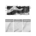 thumbnail image 4 of Valances for Windows Black White Rod Pocket Cafe Window Treatments Valance Curtains for Kitchen Bathroom Laundry Basement Windows 60"x14", 4 of 9