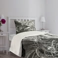 thumbnail image 3 of Ambesonne Futuristic Quilted Bedspread Set 2 Pcs, Technologic Pattern, Twin Size, Grey and Pale Grey, 3 of 5