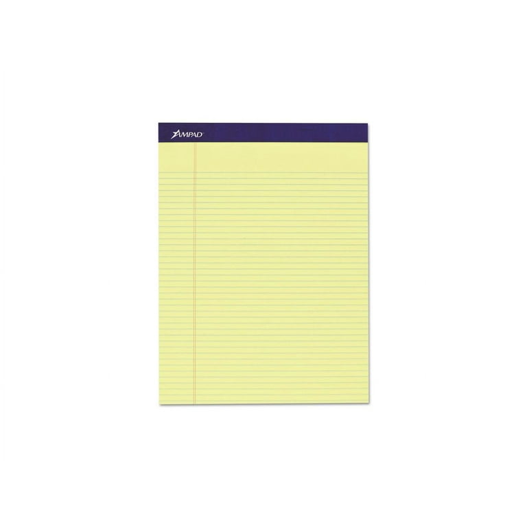Legal Ruled Pads, Narrow Rule, 50 Canary-Yellow 8.5 x 11.75 Sheets, 4/Pack Legal Ruled Pads, Narrow Rule, 50 Canary-Yellow 8.5 x 11.75 Sheets, 4/Pack
