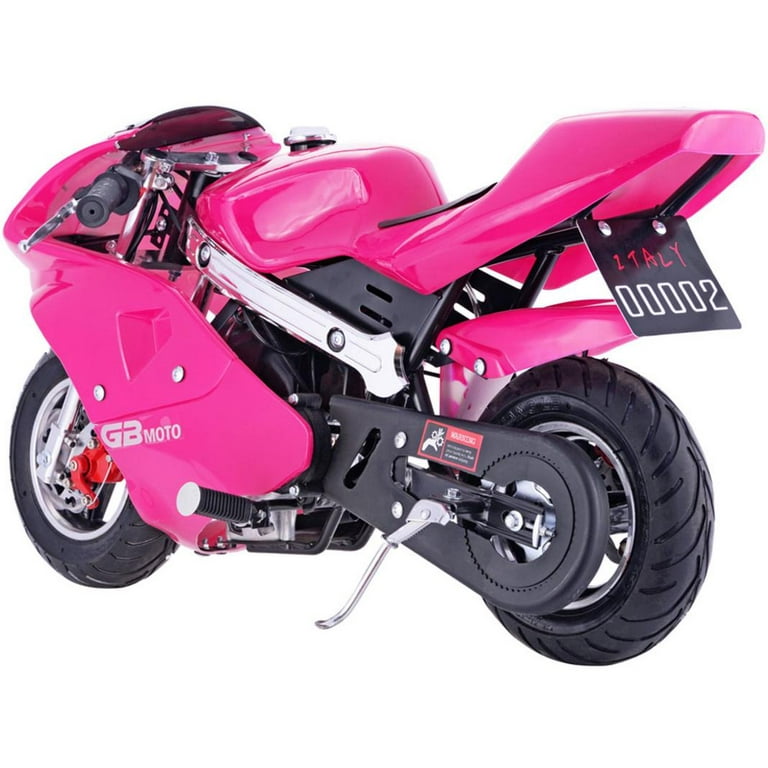 MotoTec GBmoto Gas Pocket Bike 40cc 4-Stroke Mini Motorcycle Pink
