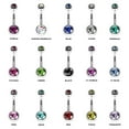 thumbnail image 6 of Luxe Modz 4PCS 14G Belly Button Rings Surgical Steel Double CZ Navel Ring Piercing Jewelry, 6 of 8