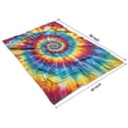 thumbnail image 4 of Colorful Tie Dye Mandala Pattern Blanket,Comfortable Soft Flannel Throw Blanket,All Season,Warm Lightweight Blankets for Sofa Bed Couch Living Room Chair,40"x50", 4 of 4