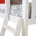 thumbnail image 6 of Max & Lily Solid wood L-Shaped Bunk Bed, Twin over Full with Bookcase for Kids, White, 6 of 13